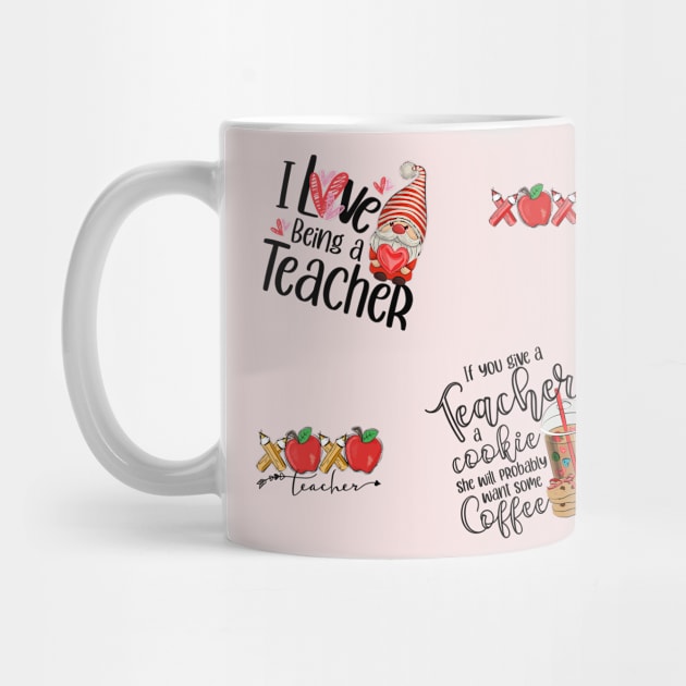 Retro Teacher Valentine Stickers Pack by Yourfavshop600